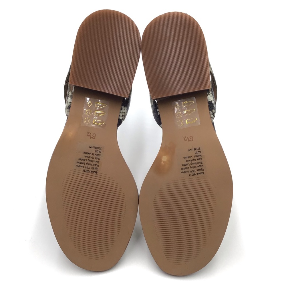 New Madewell Heidi snake print leather slingback sandals style AM214 womens 6.5 - Picture 8 of 11